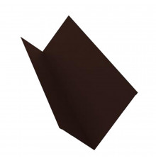 Планка примыкания для металлочерепицы 130х160 мм 2 м коричневая RAL 8017 rooftop matte