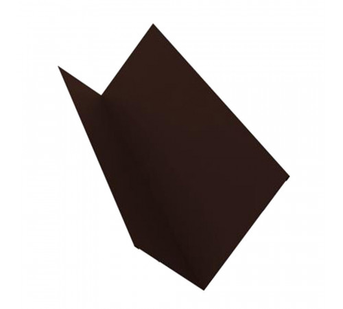 Планка примыкания для металлочерепицы 130х160 мм 2 м коричневая RAL 8017 rooftop matte Планка примыкания для металлочерепицы 130х160 мм 2 м коричневая RAL 8017 rooftop matte