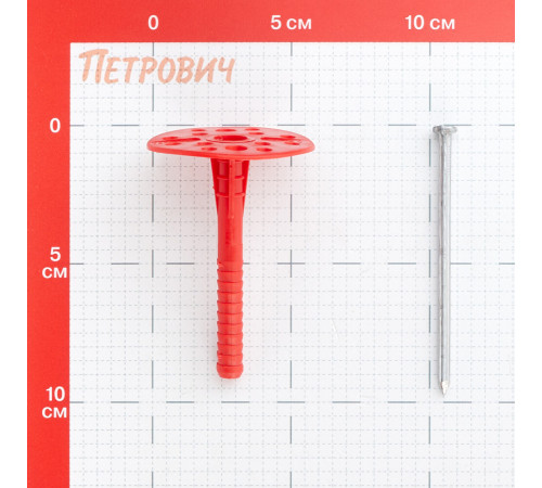 Дюбель для теплоизоляции Tech-Krep 10х90 мм металлический гвоздь (250 шт.) Дюбель для теплоизоляции Tech-Krep 10х90 мм металлический гвоздь (250 шт.)