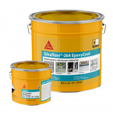 Пол эпоксидный Sika Sikafloor-264 EpoxyCoat двухкомпонентный серый RAL 7032 8,5 кг + 1,5 кг