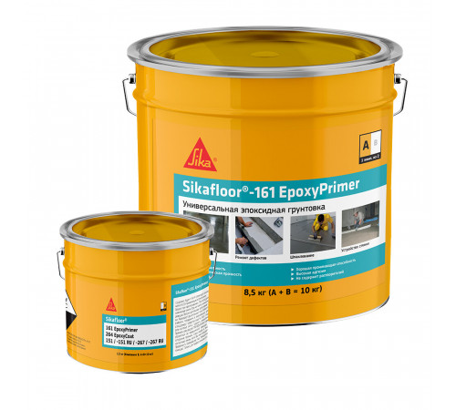 Грунт эпоксидный для полимерных полов Sika Sikafloor-161 EpoxyPrimer двухкомпонентный бесцветный 7,9 кг + 2,1 кг Грунт эпоксидный для полимерных полов Sika Sikafloor-161 EpoxyPrimer двухкомпонентный бесцветный 7,9 кг + 2,1 кг