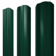 Евроштакетник двухсторонний М-образный 0,45 мм 100х2000 мм зеленый RAL 6005 фигурный срез