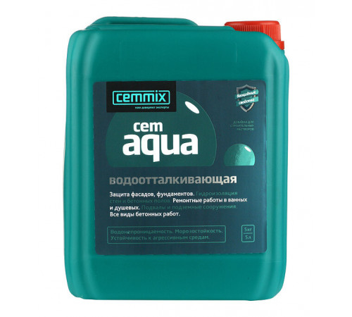 Добавка водоотталкивающая CemMix CemAqua 5 л Добавка водоотталкивающая CemMix CemAqua 5 л