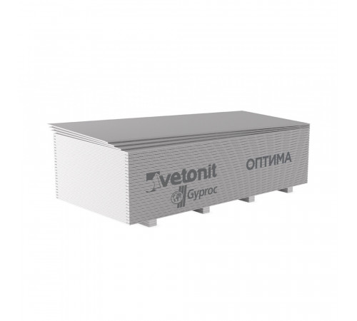 Гипсокартон Vetonit (Gyproc) Оптима 1950х1200х12,5 мм Гипсокартон Vetonit (Gyproc) Оптима 1950х1200х12,5 мм