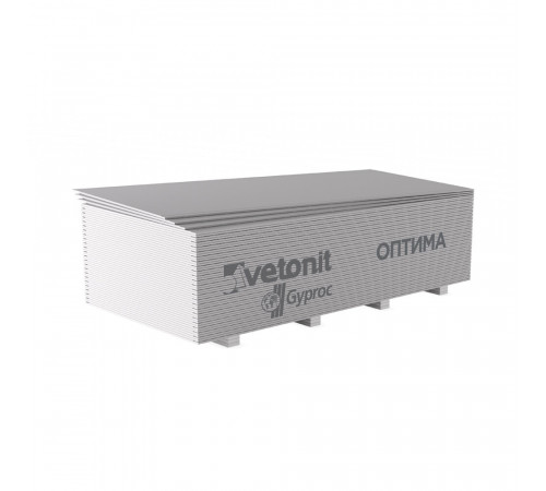 Гипсокартон Vetonit (Gyproc) Оптима 2500х1200х12,5 мм Гипсокартон Vetonit (Gyproc) Оптима 2500х1200х12,5 мм