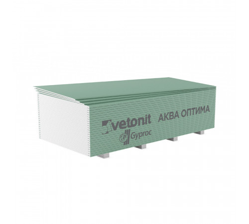 Гипсокартон Vetonit (Gyproc) Аква Оптима 2500х1200х12,5 мм влагостойкий Гипсокартон Vetonit (Gyproc) Аква Оптима 2500х1200х12,5 мм влагостойкий