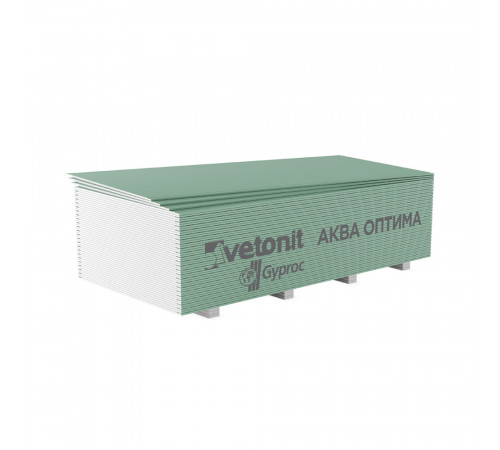 Гипсокартон Vetonit (Gyproc) Аква Оптима 2700х1200х12,5 мм влагостойкий Гипсокартон Vetonit (Gyproc) Аква Оптима 2700х1200х12,5 мм влагостойкий
