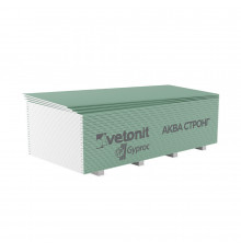 Гипсокартон Vetonit (Gyproc) Аква Стронг 2500х1200х15 мм высокопрочный влагостойкий