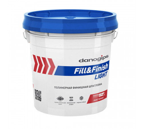 Шпатлевка Danogips Fill&Finish Light универсальная облегченная 17 л/20,9 кг Шпатлевка Danogips Fill&Finish Light универсальная облегченная 17 л/20,9 кг