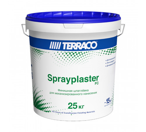 Шпатлевка финишная Terraco Sprayplaster (ведро) 25 кг Шпатлевка финишная Terraco Sprayplaster (ведро) 25 кг