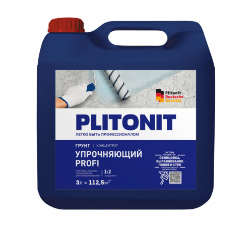 Грунт Plitonit Profi упрочняющий 3 л концентрат 1:2 Грунт Plitonit Profi упрочняющий 3 л концентрат 1:2