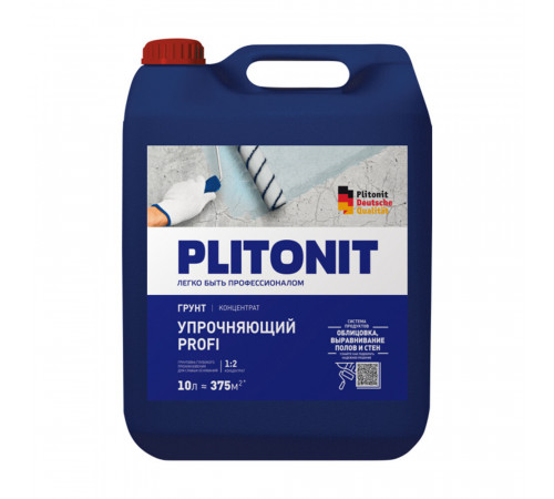Грунт Plitonit Profi упрочняющий 10 л концентрат 1:2 Грунт Plitonit Profi упрочняющий 10 л концентрат 1:2