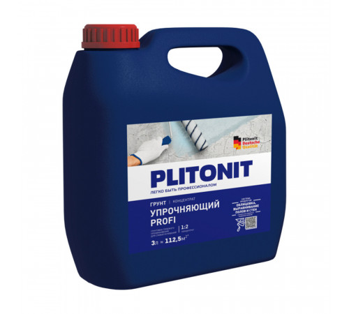Грунт Plitonit Profi упрочняющий 3 л концентрат 1:2 Грунт Plitonit Profi упрочняющий 3 л концентрат 1:2