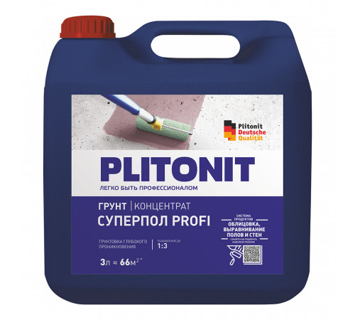 Грунт Plitonit СуперПол Profi глубокого проникновения 3 л концентрат 1:3 Грунт Plitonit СуперПол Profi глубокого проникновения 3 л концентрат 1:3