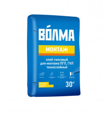Клей для ПГП/ГКЛ/ГВЛ Волма Монтаж гипсовый 30 кг
