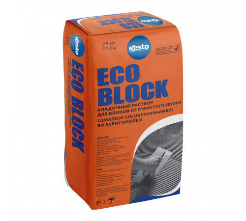 Клей для газобетона Kesto Eco Block 25 кг Клей для газобетона Kesto Eco Block 25 кг