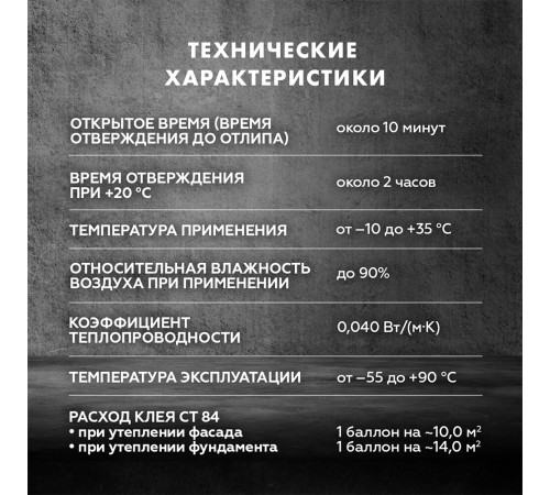 Клей для пенополистирола и минеральной ваты профессиональный Церезит СТ 84 Express Plus 800 мл Клей для пенополистирола и минеральной ваты профессиональный Церезит СТ 84 Express Plus 800 мл