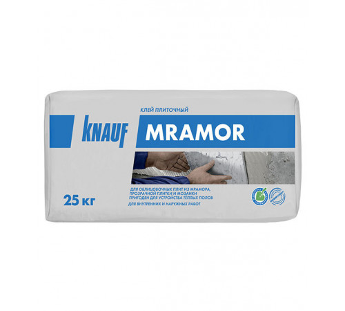 Клей для плитки/ керамогранита/ мозаики/ камня Knauf Мрамор белый класс C2 25 кг Клей для плитки/ керамогранита/ мозаики/ камня Knauf Мрамор белый класс C2 25 кг