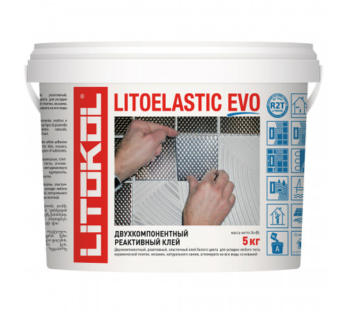 Клей для плитки Litokol Litoelastic Evo двухкомпонентный 5 кг Клей для плитки Litokol Litoelastic Evo двухкомпонентный 5 кг