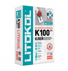 Клей для плитки/ керамогранита/ камня Litokol Hyperflex K100 эластичный серый класс C2 TE S2 20 кг