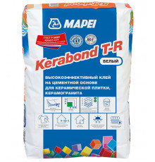 Клей для плитки/ керамогранита/ мозаики/ камня Mapei Kerabond T-R высокопрочный белый класс C1 T 25 кг