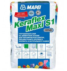 Клей для плитки/ керамогранита/ камня Mapei Keraflex Maxi S1 эластичный серый класс C2 TE S1 25 кг