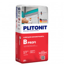 Клей для плитки/ керамогранита/ мозаики Plitonit В Профи серый класс C1 T 25 кг
