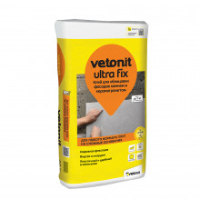 Клей для плитки/ керамогранита/ мозаики/ камня Vetonit Ultra fix серый класс C2 T S1 25 кг
