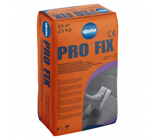 Клей для плитки/ керамогранита/ камня Kesto Pro Fix серый класс C2 TE 25 кг Клей для плитки/ керамогранита/ камня Kesto Pro Fix серый класс C2 TE 25 кг