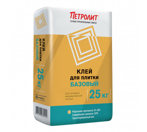 Клей для плитки Петролит базовый серый класс C0 25 кг Клей для плитки Петролит базовый серый класс C0 25 кг