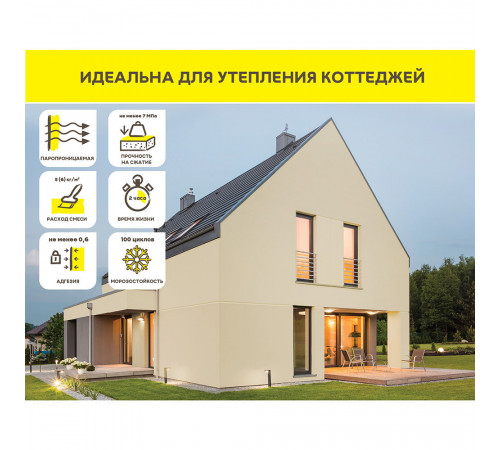 Штукатурно-клеевая смесь для теплоизоляции Ветонит Weber.Therm Teplofacade высокопрочная армированная 20 кг Штукатурно-клеевая смесь для теплоизоляции Ветонит Weber.Therm Teplofacade высокопрочная армированная 20 кг