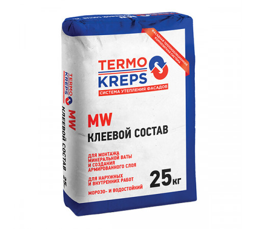 Клей для минеральной ваты Крепс Термо MW 25 кг Клей для минеральной ваты Крепс Термо MW 25 кг