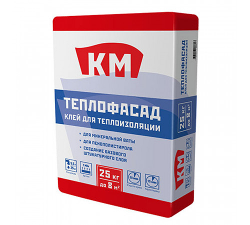 Клей для теплоизоляции КМ Теплофасад 25 кг Клей для теплоизоляции КМ Теплофасад 25 кг