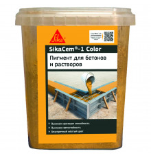 Краситель для бетона для кладочных и штукатурных смесей Sika SikaCem-1 желтый 0,5 кг