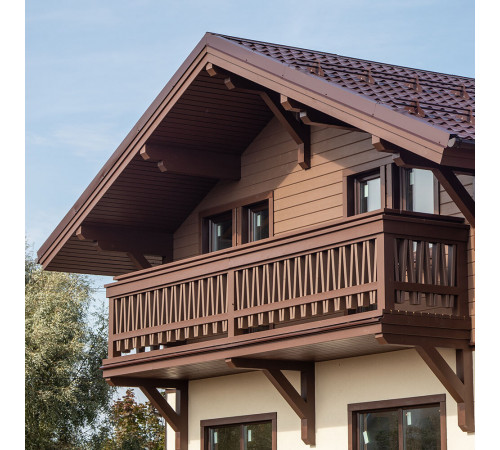 Металлочерепица 1,18х2,25 м 0,5 мм Grand Line Классик коричневая RAL 8017 satin