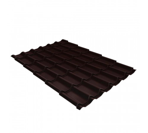 Металлочерепица 1,18х2,25 м 0,5 мм Grand Line Классик коричневая RAL 8017 rooftop matte