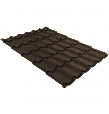 Металлочерепица 1,18х1,15 м 0,5 мм Grand Line Классик темно-коричневая RR 32 rooftop matte