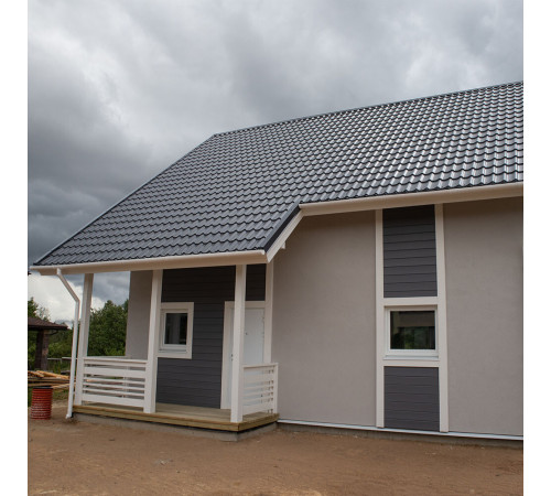 Металлочерепица 1,18х1,15 м 0,5 мм Grand Line Классик графитово-серая RAL 7024 satin Металлочерепица 1,18х1,15 м 0,5 мм Grand Line Классик графитово-серая RAL 7024 satin
