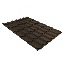 Металлочерепица 1,18х2,25 м 0,5 мм Grand Line Классик темно-коричневая RR 32 rooftop matte