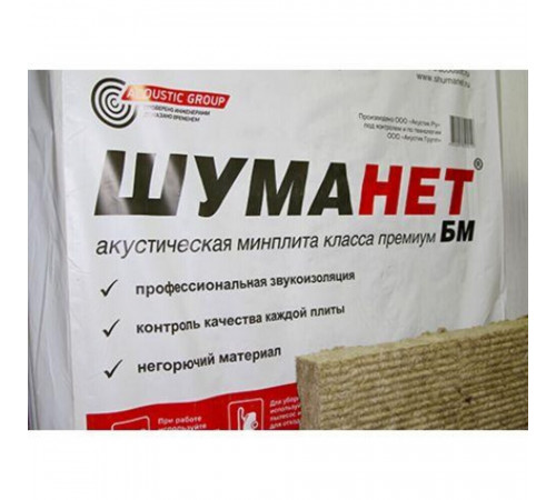 Шумоизоляция Шуманет БМ 50х600х1200 мм 2,88 кв.м Шумоизоляция Шуманет БМ 50х600х1200 мм 2,88 кв.м