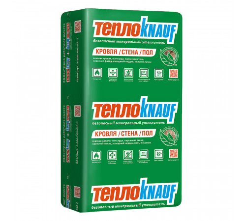 Утеплитель ТеплоKnauf Кровля/Стена/Пол (Коттедж) Плита 50х610х1230 мм 12 кв.м Утеплитель ТеплоKnauf Кровля/Стена/Пол (Коттедж) Плита 50х610х1230 мм 12 кв.м