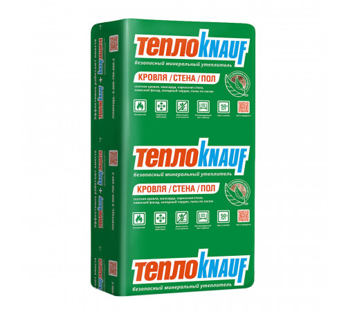 Утеплитель ТеплоKnauf Кровля/Стена/Пол (Коттедж) Плита 100х610х1230 мм 6 кв.м