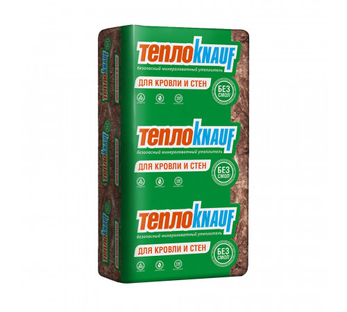 Утеплитель ТеплоKnauf Кровля/Стена/Пол (Коттедж) Плита 100х610х1230 мм 6 кв.м