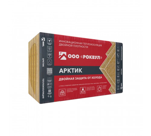 Утеплитель Роквул Арктик 100х600х1000 мм 3 кв.м Утеплитель Роквул Арктик 100х600х1000 мм 3 кв.м