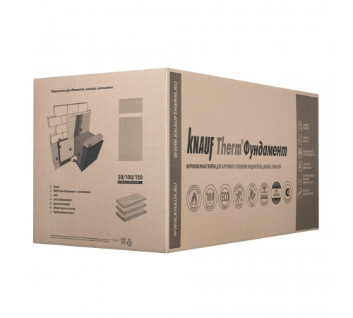 Пенополистирол Knauf Therm Фундамент 120х600х1200 мм 3,6 кв.м Пенополистирол Knauf Therm Фундамент 120х600х1200 мм 3,6 кв.м