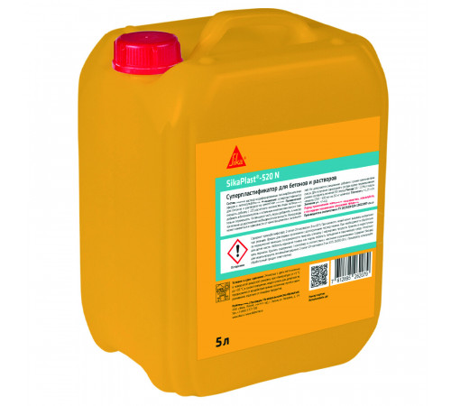 Добавка суперпластификатор для бетонов и растворов Sika SikaPlast-520 N универсальная 5 л Добавка суперпластификатор для бетонов и растворов Sika SikaPlast-520 N универсальная 5 л