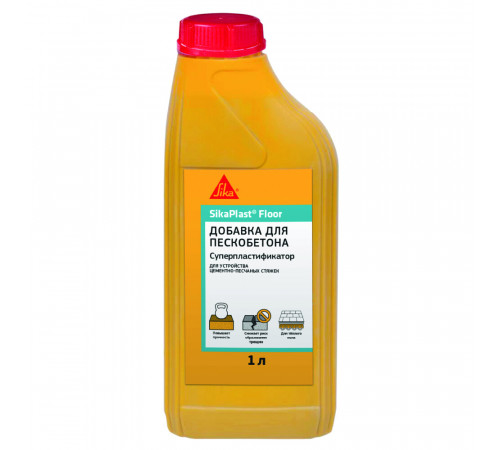 Добавка для полов и стяжек Sika SikaPlast Floor 1 л Добавка для полов и стяжек Sika SikaPlast Floor 1 л