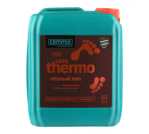 Добавка для теплых/ наливных/ промышленных полов и стяжек CemMix CemThermo 5 л Добавка для теплых/ наливных/ промышленных полов и стяжек CemMix CemThermo 5 л