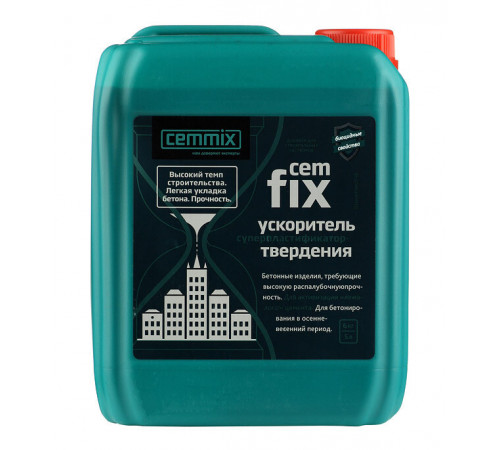 Добавка ускоритель твердения CemMix CemFix 5 л Добавка ускоритель твердения CemMix CemFix 5 л