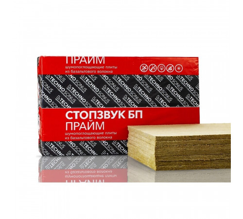 Шумоизоляция СтопЗвук БП Прайм 27х600х1200 мм 5,76 кв.м Шумоизоляция СтопЗвук БП Прайм 27х600х1200 мм 5,76 кв.м